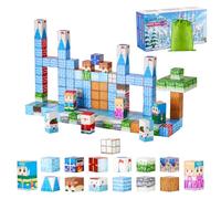 VEVOR Bloques Magnéticos, Juego de 150 Piezas de Castillo Glaciar Cubos de Construcción Magnéticos, Juguetes Sensoriales Stem Montessori de Construcción Apilable para Niños de 3 Años o Más