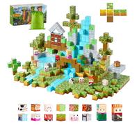 VEVOR Bloques Magnéticos, Juego de 150 Piezas de Castillos Forestales Cubos de Construcción Magnéticos, Juguetes Sensoriales Stem Montessori de Construcción Apilable para Niños de 3 Años o Más