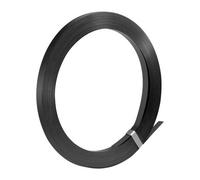 VEVOR Bobina de Fleje de Acero, 19 mm x 0,55 mm x 91 m, Rollo de Fleje Metálico Resistente a Entornos Hostiles y a la Rotura 775,6 kg, para Envíos de Larga Distancia y Condiciones Adversas, Negro