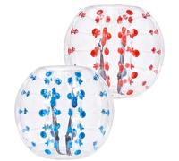 VEVOR Bola de Choque Inflable Bola de Choque de Parachoques 2 Piezas 1,2 m x 1,03 m Bola de colisión Humana Bola de Rebote de Burbujas Cuerpo de PVC Bola de Parachoques Inflable de Puntos Rojo+Azul