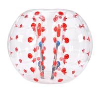 VEVOR Bola de Choque Inflable Bola de Choque de Parachoques 1,5 m x 1,2 m Bola de Colisión Humana Bola de Rebote de Burbuja de Cuerpo de PVC Transparente + Bola de Parachoques Inflable de Puntos Rojos