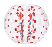 VEVOR Bola de Choque Inflable Bola de Choque de Parachoques 1,5 m x 1,2 m Bola de Colisión Humana Bola de Rebote de Burbuja de Cuerpo de PVC Transparente + Bola de Parachoques Inflable de Puntos Rojos