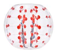 VEVOR Bola de choque inflable de parachoques 1 pieza 1,2 m x 1,03 m Bola de colisión humana Bola de rebote de burbujas de cuerpo de PVC Transparente + Bola de parachoques inflable de puntos rojos
