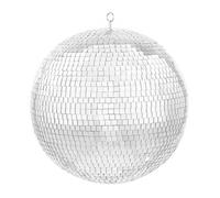 VEVOR Bola de Discoteca con Espejos, Bola de Espejos de 495 mm con Anillo Colgante, Bola de Discoteca Grande con Iluminación para DJ Club, Escenario, Boda, Cumpleaños, Navidad, Año Nuevo, Plata