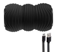 VEVOR Pelota de Masaje Vibratoria con Forma de Maní, Rodillo de Masaje Eléctrico de Doble Lacrosse con 4 Intensidades, para Aliviar el Dolor Muscular, Recuperación del Ejercicio, Φ 92 x 160 mm