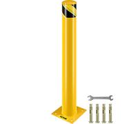 VEVOR Bolardo de Seguridad Metal 36"x4.5" Bolardo de Acero Amarillo Tráfico Bolardo de Tubo de Acero para Seguridad del Tráfico
