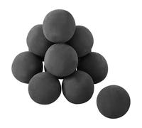 VEVOR Bolas de Cerámica para Fuego 12 Piezas 100 mm de Fibra Cerámica Piedras de Lava Redondas Reutilizables para Uso en Interiores y Exteriores para Fogatas de Propano, Gas, Estufas, Camping, Negro