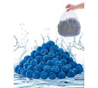 VEVOR Bolas de Filtro para Piscina 0,71 kg para Filtro de Arena de Piscina Medio Filtrante de Fibra de Poliéster Azul Reutilizable con Bolsa de Lavado para Piscina, Acuario, Tanque, Piscina Elevada
