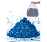 VEVOR Bolas de Filtro para Piscina 1,42 kg para Filtro de Arena de Piscina Medio Filtrante de Fibra de Poliéster Azul Reutilizable con Bolsa de Lavado para Piscina, Acuario, Tanque, Piscina Elevada