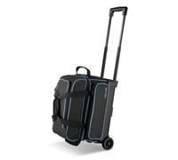 VEVOR Bolsa de Bolos 2 Bolas con Ruedas y Compartimento a Zapatos Negro Azul