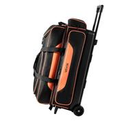 VEVOR Bolsa de Bolos con 3 Bolas con Doble Rodillo con Compartimento | Para zapatos de bolos (hasta la talla 46 para hombre). Bolsa para carrito con ruedas, bolsa de accesorios