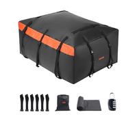 VEVOR Bolsa de Carga para Techo de Automóvil, 20 Pies Cúbicos, Resistente, 840D PVC, 100% Impermeable, para Todos los Vehículos, con Cerradura, Tapete Antideslizante, 120 x 89 x 53,5 cm, Negro