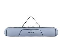 VEVOR Bolsa de Esquí de Snowboard, hasta 165 cm, Funda para Esquís, Impermeable, Tejido Oxford 600D, con Correas Interiores Ajustables, para Bastones, Gafas, Guantes, Cascos y Botas, Color Gris