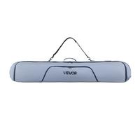 VEVOR Bolsa de Esquí de Snowboard, hasta 165 cm, Funda para Esquís, Impermeable, Tejido Oxford 600D, con Correas Interiores Ajustables, para Bastones, Gafas, Guantes, Cascos y Botas, Color Gris