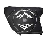 VEVOR Bolsa de Transporte para Bicicleta 600D Distancia Máxima Entre Ejes de 106 cm, Bolsa para Llevar Bicicleta con Candado TSA y Doble Cremallera, para Viajes en Avión, Exterior, Coche, Tren, Negro