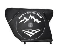 VEVOR Bolsa de Transporte para Bicicleta 600D Distancia Máxima Entre Ejes de 106 cm, Bolsa para Llevar Bicicleta con Candado TSA y Doble Cremallera, para Viajes en Avión, Exterior, Coche, Tren, Negro