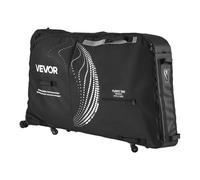 VEVOR Bolsa de Transporte para Bicicleta 600D Distancia Máxima entre Ejes de 130 cm, Bolsa para Llevar Bicicleta con Candado TSA, Protección y Estabilizador para Horquilla para Viajes en Avión, Coche