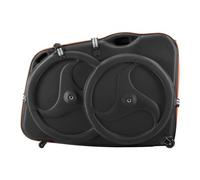 VEVOR Bolsa de Transporte para Bicicleta para Bicicleta de Carretera 700C, Bolsa para Llevar Bicicleta Carcasa Rígida con Candado TSA y Ruedas, para Viajes en Avión, Exteriores, Coche, Tren, Negro