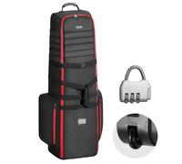 VEVOR Bolsa de Viaje de Golf, Funda Blanda a Exteriores, Resistente al Agua, Poliéster Oxford 1800D, Acolchada y con Ruedas, Plegable a Guardar Palos de Golf en Aerolíneas, 520 x 450 x 1420 mm
