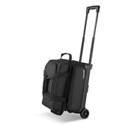 VEVOR Bolsa para 2 Bolas de Bolos con Ruedas Dobles, Compartimento Separado para Zapatos hasta Talla 16 EE. UU. y Bolsillo Extragrande para Accesorios, Asa Retráctil hasta 105 cm, Color Negro