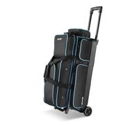 VEVOR Bolsa para 3 Bolas con Ruedas Dobles, Compartimento Separado para Zapatos hasta Talla 16 de EE. UU. y Bolsillo Extragrande para Accesorios. Asa Retráctil hasta 105 cm, 790 x 320 x 390 mm