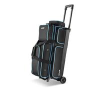 VEVOR Bolsa para 3 Bolas con Ruedas Dobles, Compartimento Separado para Zapatos hasta Talla 16 de EE. UU. y Bolsillo Extragrande para Accesorios. Asa Retráctil hasta 105 cm, 790 x 320 x 390 mm