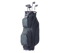 VEVOR Bolsa para Carrito de Golf de Nailon Premium con Organizador de 14 Vías en Parte Superior con 11 Bolsillos 430 x 330 x 910 mm con Asas, Cubierta Antipolvo y Correas Desmontables Verde Militar