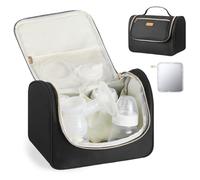 VEVOR Bolsa Portátil a Extractor de Leche, Tapete Impermeable, Compatible con M5/M6, Accesorios de Extracción y Almacenamiento de Leche Materna, para Trabajo y Viajes, Negro, 255 x 150 x 190 mm