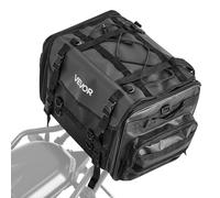 VEVOR Bolsa Trasera para Asiento de Motocicleta 40-60 L, con Funda Impermeable para Lluvia, con Correa al Hombro y Cordón Elástico, para Portaequipajes de Motocicleta, 600 x 320 x 320 mm, Negro