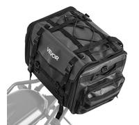 VEVOR Bolsa Trasera para Asiento de Motocicleta 40-60 L, con Funda Impermeable para Lluvia, con Correa al Hombro y Cordón Elástico, para Portaequipajes de Motocicleta, 600 x 320 x 320 mm, Negro