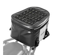 VEVOR Bolsa Trasera para Motocicleta de 28 L, Impermeable, para el Asiento Trasero, para el Maletero, con Bolsillo y Hebilla Ajustable, Portaequipajes Universal, Color Negro, 360 x 300 x 230 mm