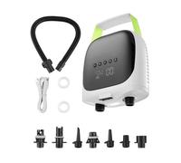 VEVOR Bomba a Tabla de Paddle Surf, 137,8 kPa, Recargable a Batería, Bomba Aire Eléctrica de Doble Etapa con Apagado Automático y Desinflado, para Tiendas Campaña y Colchones, 189 x 175 x 80 mm