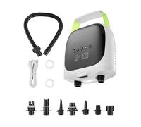 VEVOR Bomba a Tabla de Paddle Surf, 137,8 kPa, Recargable a Batería, Bomba Aire Eléctrica de Doble Etapa con Apagado Automático y Desinflado, para Tiendas Campaña y Colchones, 189 x 175 x 80 mm