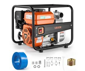 VEVOR Bomba de Agua a Gasolina 50,8 mm, 158 GPM, 7 HP, Motobomba de Agua a Gasolina, Altura de Succión de 8,9 m, Elevación Máxima de 32 m, con Manguera de Descarga, para Riego, Estanques, Piscinas