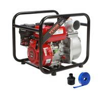 VEVOR Bomba de Agua con Motor de Gasolina 80 mm 7 HP 265 GPM Elevación de 43 m Succión de 7 m Bomba de Transferencia de Agua de Basura de Gasolina 4 Tiempos, Alta Presión con 7,6 m de Manguera