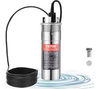 VEVOR Bomba de Agua Solar de 120 W para Pozo Profundo Sumergible, Altura Máxima 70 m, Inmersión Máxima 30 m, Bomba de Agua con Energía Solar para pozo, Riego de Rancho Agrícola, Bebida de Ganado