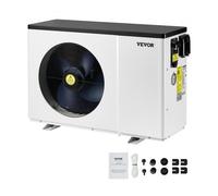 VEVOR Bomba de Calor Eléctrica para Piscina, 1,48-7,11 kW, Calentadores de Piscina de Frecuencia Variable que Ahorran Energía para Piscinas Elevadas de 15-30 m³, CA 220-240 V 50 Hz, 905 x 360 x 620 mm