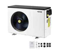 VEVOR Bomba de Calor Eléctrica para Piscina, 2,51-11,38 kW, Calentadores de Piscina de Frecuencia Variable que Ahorran Energía para Piscinas Elevadas 25-50 m³, CA 220-240 V 50 Hz, 905 x 360 x 620 mm