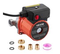 VEVOR Bomba de Circulación, 38 LPM, Sistema de Recirculación Instantánea, Control de 3 Velocidades, 100 W, Cabezal de Acero Inoxidable, para Sistema de Calentador de Agua, 135 x 130 x 135 mm
