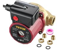 VEVOR Bomba de Agua de Alta Presión Flujo de 50 L/min, Diafragma de 6 m, Bomba de Agua de Refuerzo Silenciosa de 3 Velocidades para Aire Acondicionado, Resistente a la Corrosión, de 2-100 ℃