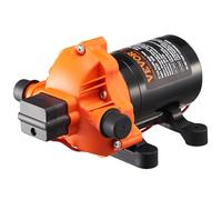 VEVOR Bomba de Diafragma 12 V 13,25 L/min Bomba de Agua de 3 Cámaras con Interruptor de Presión Automático Ajustable de 40 a 100 PSI, 50 PSI, Puerto MNPT de 12,7 mm para Camión de Comida, Autocaravana
