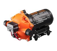 VEVOR Bomba de Diafragma 12 V 18,93 L/min Bomba de Agua de 3 Cámaras con Interruptor de Presión Automático Ajustable de 40 a 100 PSI, 70 PSI, Puerto MNPT de 12,7 mm para Camión de Comida, Autocaravana