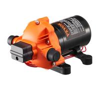 VEVOR Bomba de Diafragma 12 V 6,81 L/min Bomba de Agua de 3 Cámaras con Interruptor de Presión Automático Ajustable de 40 a 100 PSI, 60 PSI, Puerto MNPT de 12,7 mm para Camión de Comida, Autocaravana