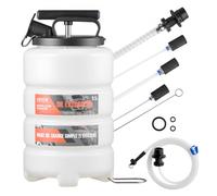 VEVOR Bomba de Líquido de Transmisión Manual Capacidad 9,5 L, Extractor de Aceite de Mano para Máquinas, con Manguera 150 cm Tubos de Extensión Adaptadores, Cambio de Aceite para Coches Barcos Motos