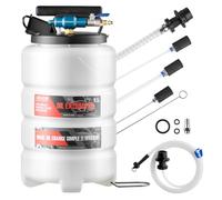 VEVOR Bomba de Líquido de Transmisión Manual y Neumática Capacidad de 9,5 L, Bomba Extractora de Aceite, con Manguera 150 cm Tubos de Extensión Tanque PE, Cambio de Aceite para Coches Barcos Motos