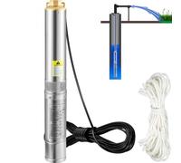VEVOR Bomba de Pozo Profundo Motor de 750 W Bomba Sumergible para Pozo 230V 50 Hz Bomba de Agua Sumergible para Pozos Flujo Máximo de 105 L/min Bomba para Pozos para Tierras de Cultivo Fábricas Minas