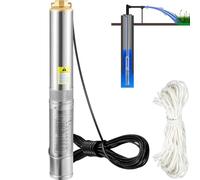 VEVOR Bomba de Pozo Profundo Motor de 750 W Bomba Sumergible para Pozo 230V 50 Hz Bomba de Agua Sumergible para Pozos Flujo Máximo de 100 L/min Bomba para Pozos para Tierras de Cultivo Fábricas Minas