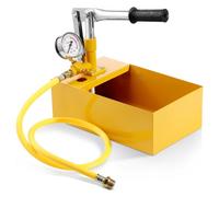 VEVOR Bomba de Prueba Hidrostática 25 Bar Kit de Probador de Presión de Agua Manual Hidráulico de Válvula Simple con Tanque de Agua 5L Manguera de 1m con Conector de Rosca Externa de 1/2" para Tubería