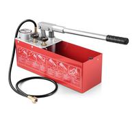 VEVOR Bomba de Prueba Hidrostática 25 Bar Kit de Probador de Presión de Agua Hidráulica Manual Doble Válvula con Tanque de Agua 10 L Manguera de 1,4m con Conector de Rosca Externa de 1/2" para Tubería