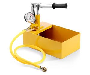 VEVOR Bomba de Prueba Hidrostática 25 Bar Kit de Probador de Presión de Agua Hidráulica Manual Doble Válvula con Tanque de Agua 10 L Manguera de 1,4m con Conector de Rosca Externa de 1/2" para Tubería